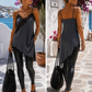 Summer trend in rib knit: women's top in brown and black ESVIVID
