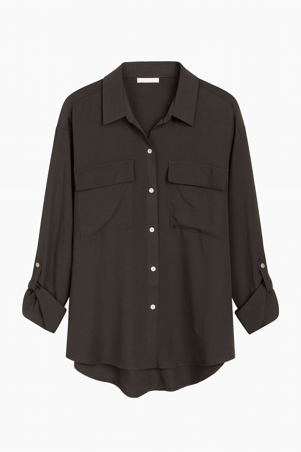 Soft Flow Oversize Bluse -Chocolate