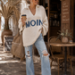 Women's Hoodie Women's Pullover Knitted Jumper Moin (38-46)