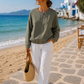 JC SOPHIE Olive Green Bomber Jacket – Chic Oversized Cotton Look