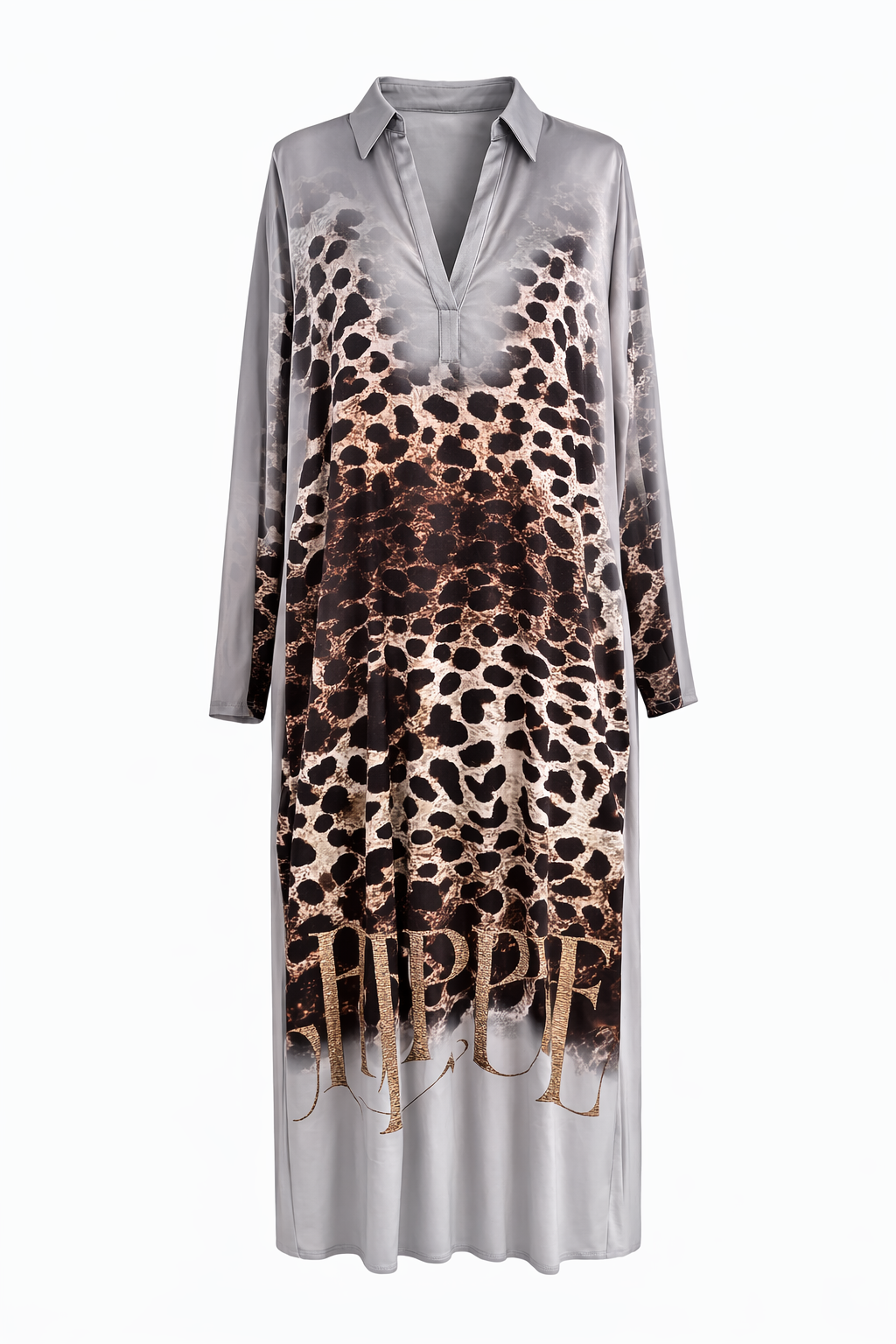 Yippie Hippie damesjurk met luipaardprint