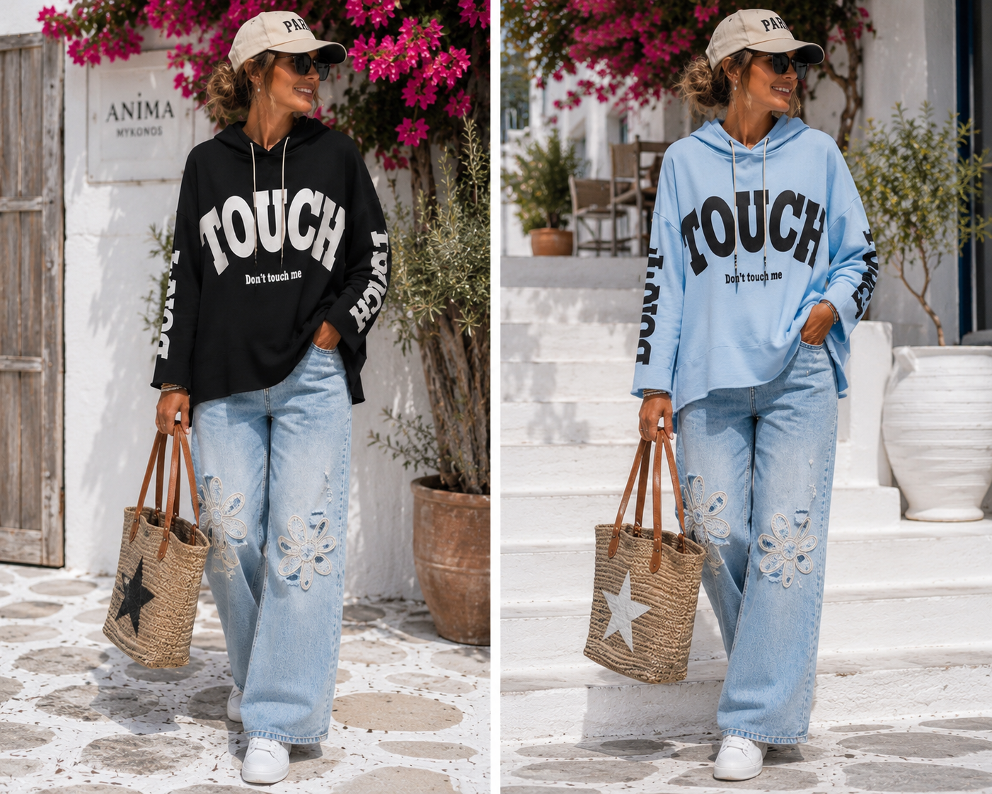 💙 TOUCH Oversized Hoodie - Women's Hoodie | 38–42+ | Statement Hoodie | 6 Colors