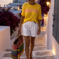 🍋  Mojito Sunset Pullover – Sonnengelber Strick mit Urlaubsfeeling 🍋🌴 | 36–42