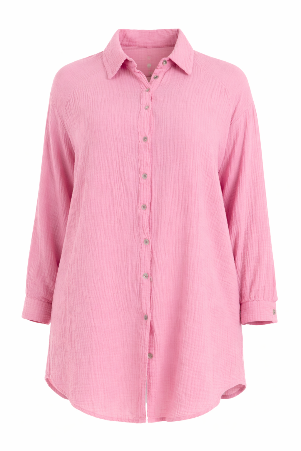 Oversize Musselin Bluse Damen – Curvy Bluse aus 100% Baumwolle (38–48)