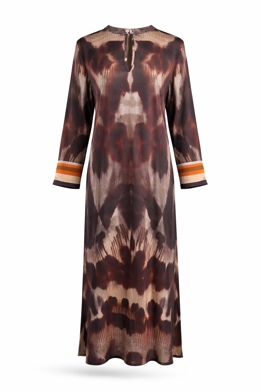 Yippie Hippie Maxikleid Damen – Fließendes Sommerkleid Braun