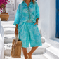 Hippie Hippie Bluse Türkis Aqua | Luxus Oversize Viskosebluse | Ibiza & Mykonos Style 🌴