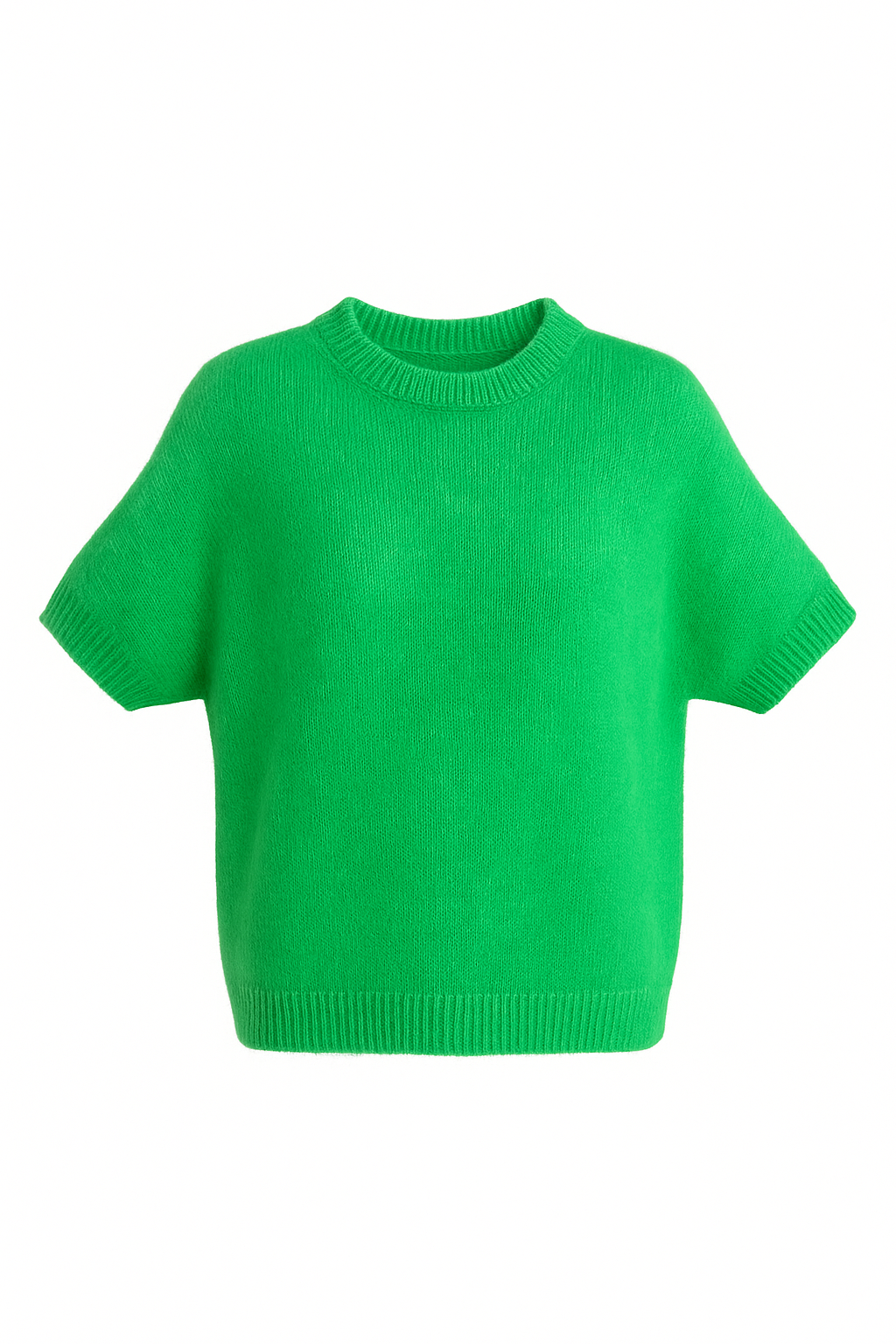Kurzarm-Pullover  Hellgrün Babyalpaka