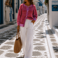 💖 Mykonos Candy – Luxus Cardigan in Pink & Rot 💖 38-42