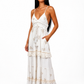 Boho Maxikleid Damen Weiß – Ibiza Sommerkleid aus Baumwolle mit Rückenausschnitt (Gr. 38–42)