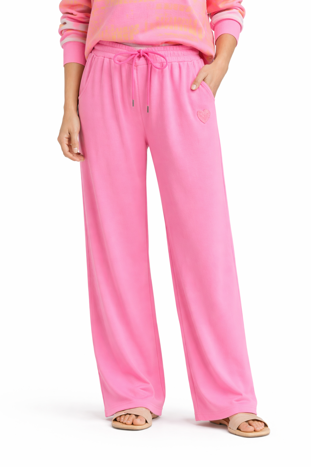 Yippie Hippie Hose Damen Pink – Jogginghose aus Viskose Baumwollmix mit Gummibund