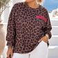 Curvy Damen Sweatshirt Braun Leo-Print Oversize Namaste Rückenprint 44–54