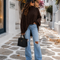 Women's Turtleneck Knitted Sweater Oversized (UK 10-18)
