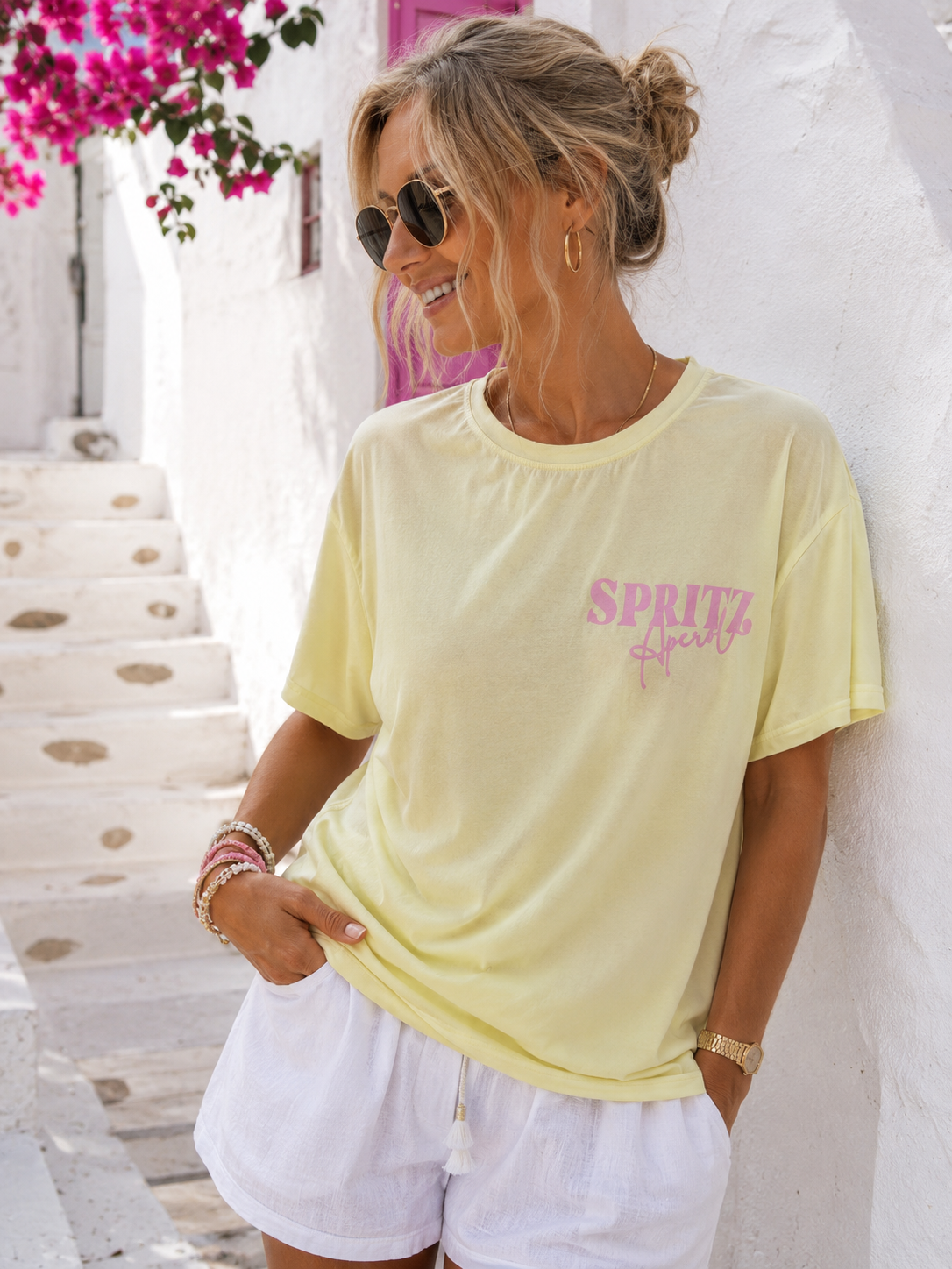 🍋 Limoncello Spritz Ibiza Shirt – Oversize Statement T-Shirt Gelb (38-42)
