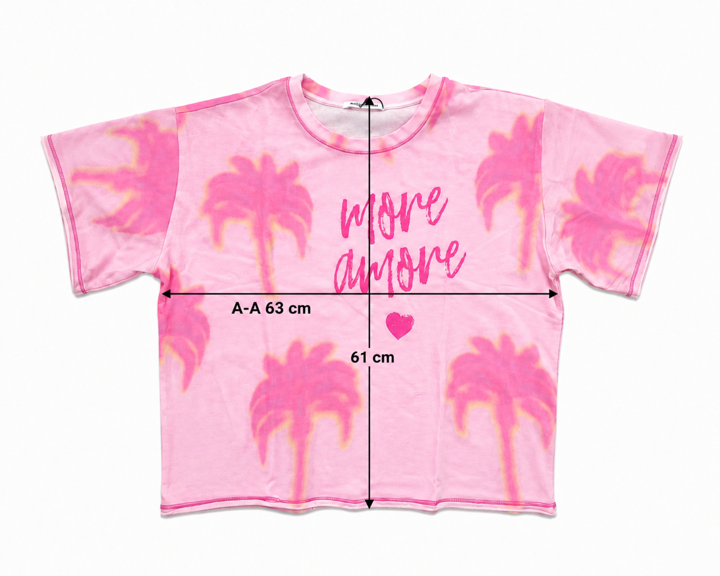Yippie Hippie Oversize Damen T-Shirt Pink mit Print – Casual Sommer Shirt Das letzte in S - fällt mind. mit M aus!!!