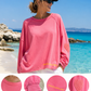 Yippie Hippie Sweatshirt Pink – Oversize Damen Pullover mit Statement Print | Boho Fashion