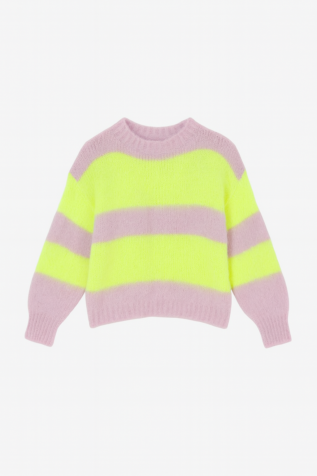 Pullover Neongelb Rosa