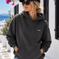 Unisex Hoodie Schwarz | Oversize Kapuzenpullover Damen & Herren | Premium Baumwoll-Hoodie