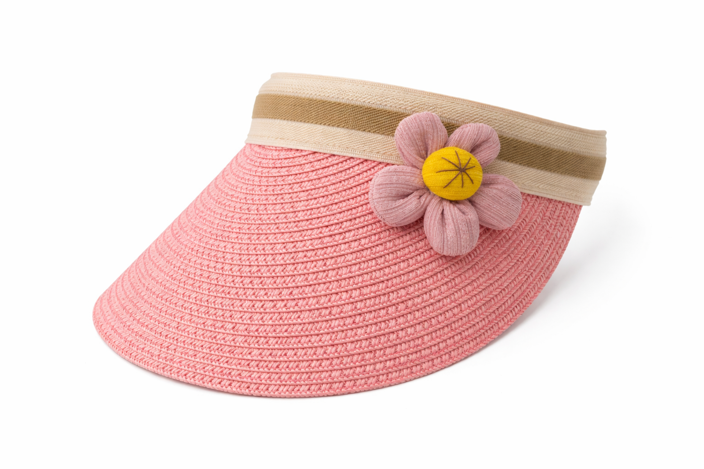 Damen Sonnenvisier Sommerhut – Strohhut aus recyceltem Papier mit UV-Schutz – stylisch & leicht