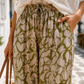 JC Sophie Palazzo Hose Grün Beige – Viskose Hose mit Taschen | Sommerhose 38–42