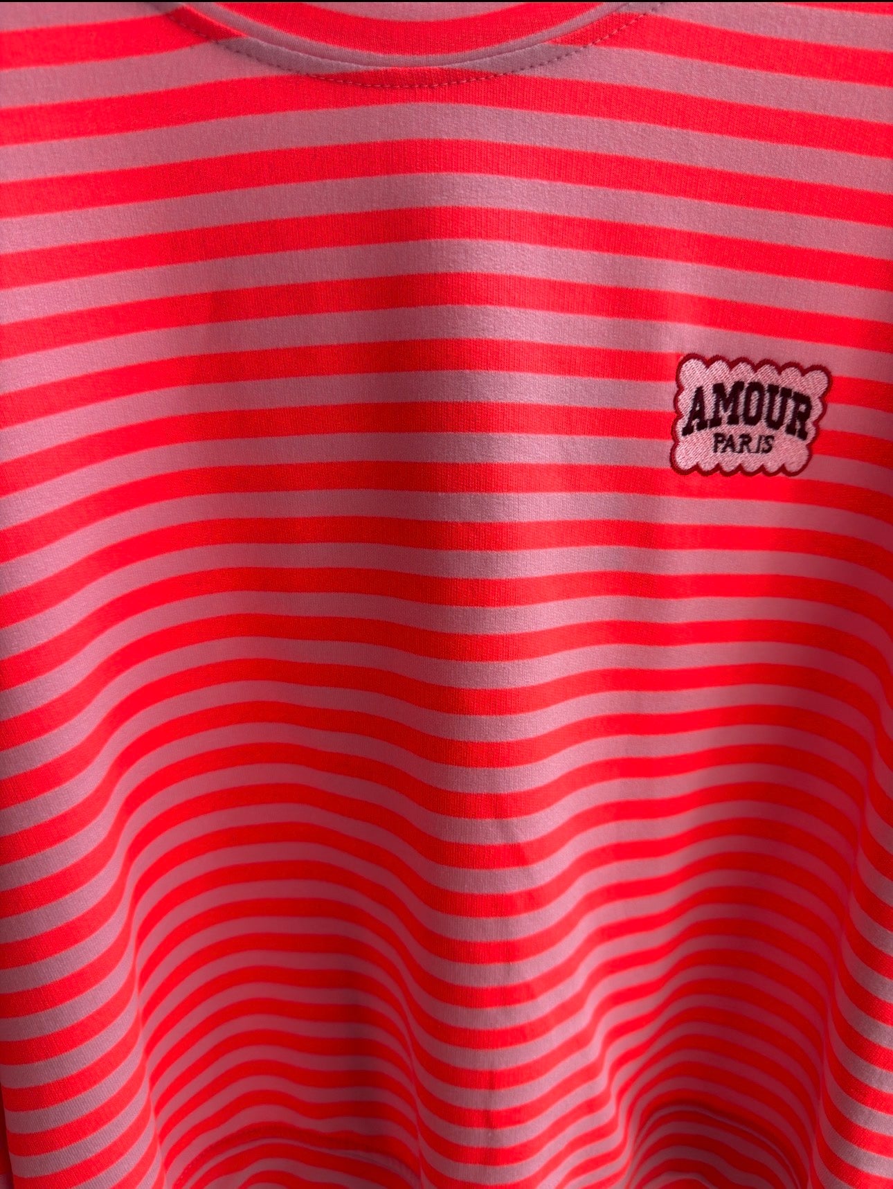 Striped Women's Cotton Sweatshirt – Orange, Purple & Pink | Size 38–42