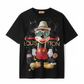 Damen Oversize T-Shirt Mickey mit Strasssteinen in Größen 38-44
