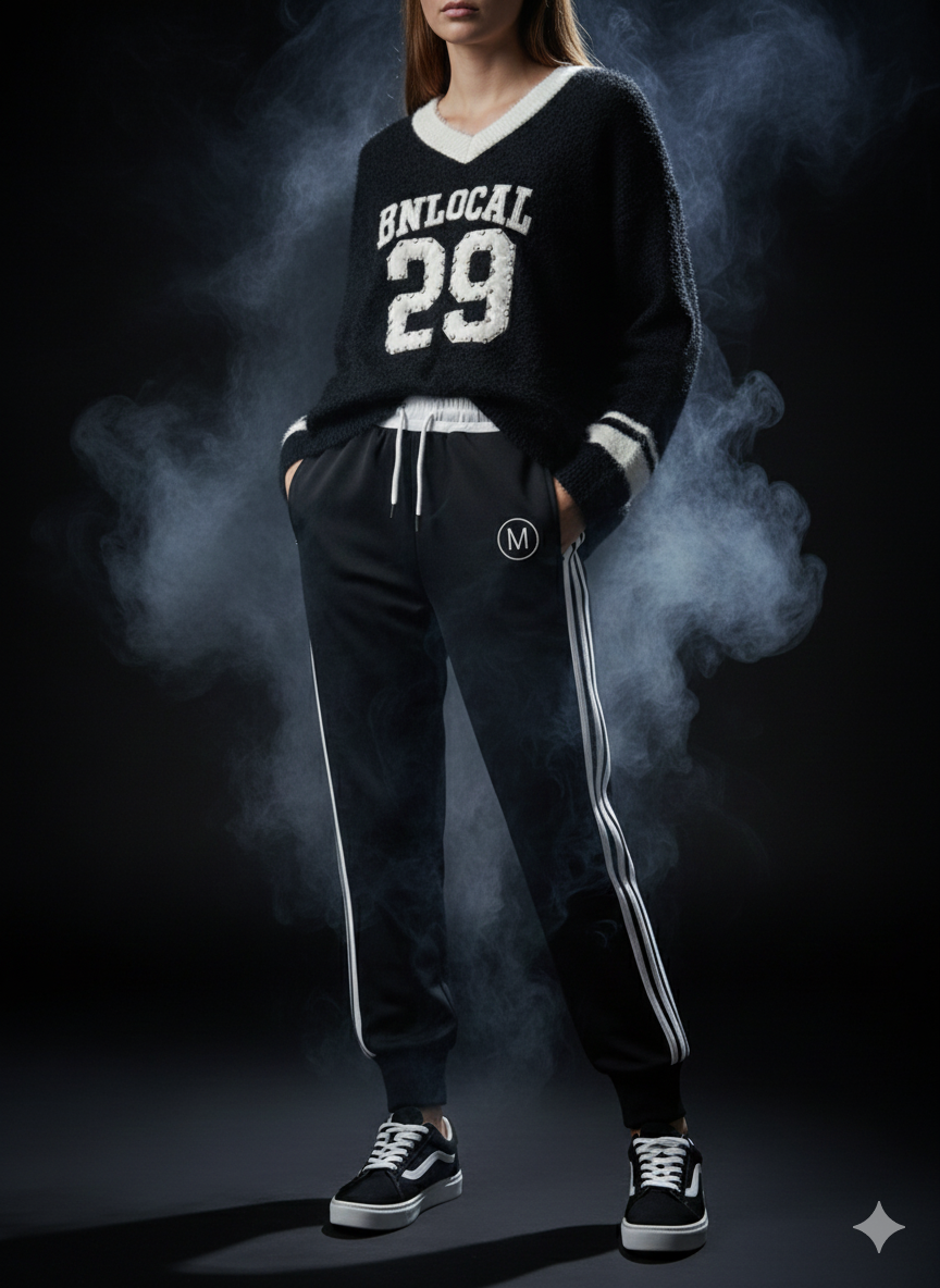 Damestrui, gebreide trui met imitatiebont (maten 38-44)