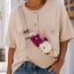 Creme Strickbluse Damen Oversize | Luxus Soft Knit mit Schmuckknöpfen | Ibiza & Mykonos Style 38-42+