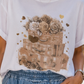 Curvy T-Shirt Travel Love White | Women's Shirt with Suitcase Print | 40–48