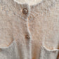 Creme Strickbluse Damen Oversize | Luxus Soft Knit mit Schmuckknöpfen | Ibiza & Mykonos Style 38-42+