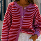 💖 Mykonos Candy – Luxus Cardigan in Pink & Rot 💖 38-42