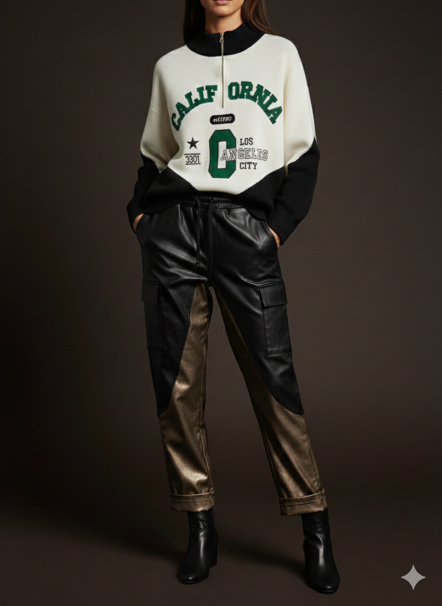 Damestrui met lange mouwen en ritssluiting (maten 36-42)