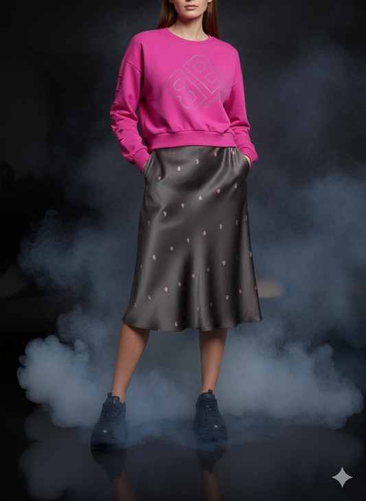 Dames sweatshirt, lange blouse met uitsparingen, Les Blondinettes