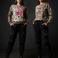 Damessweatshirt, damespullover, luipaardprint (36-42)