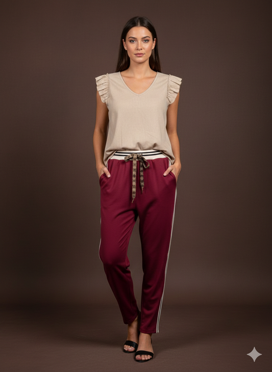 Dames T-shirt met korte mouwen van linnen