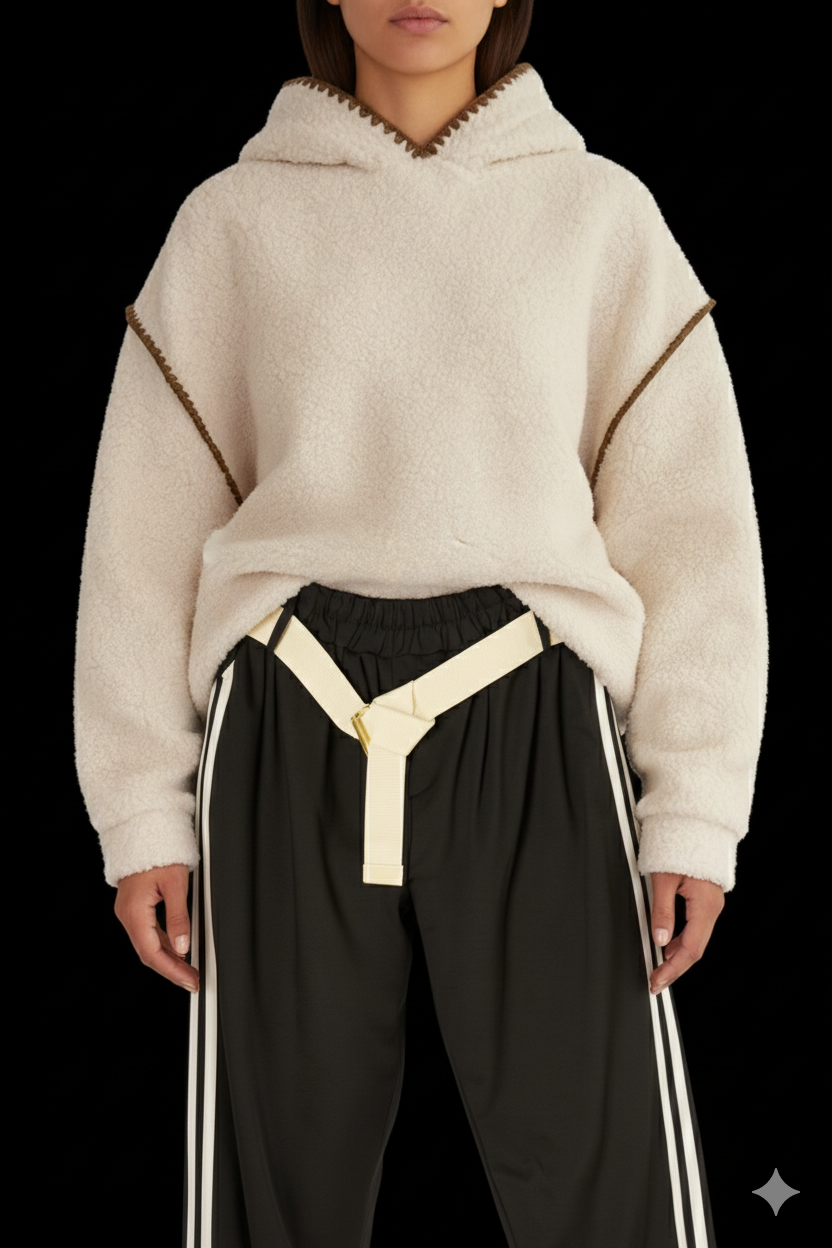 Dameshoodie met teddyfleece-look, diverse kleuren (maten 38-42)