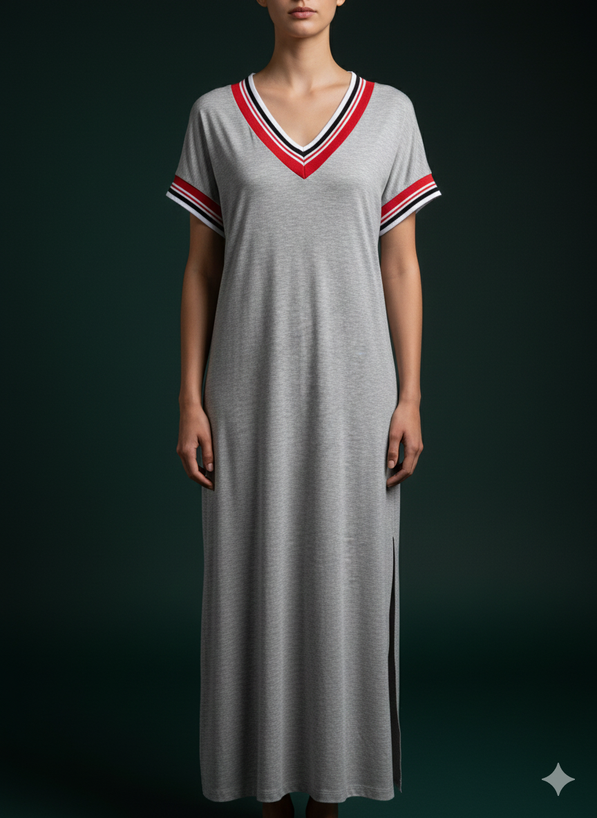 Damenkleid Maxikleid Grau (36-42)