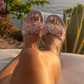 Ibiza Candy Glam Slides - Lilac Glitter Sandals with Crystal Stones