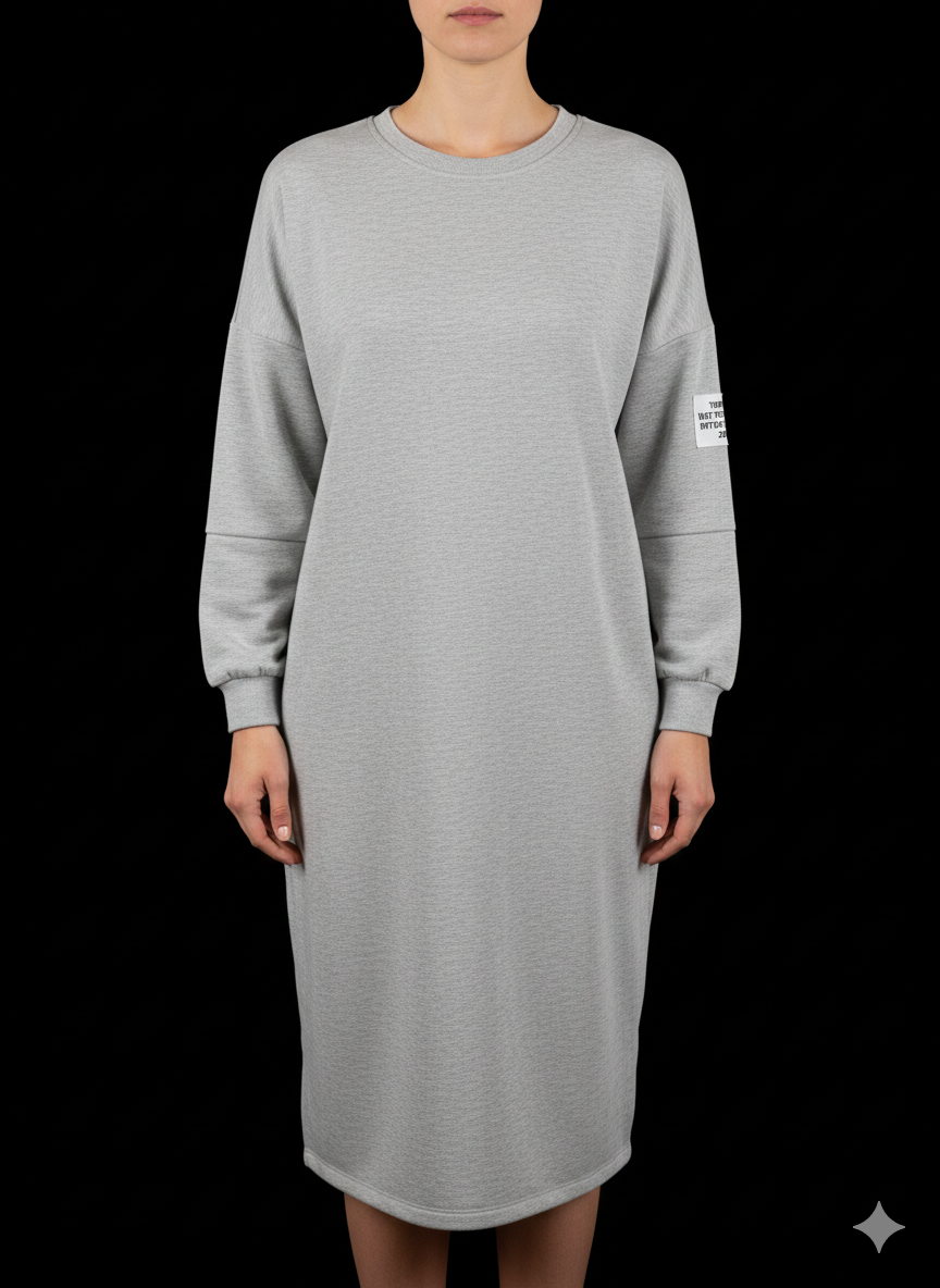 Damenkleid Sweatshirtkleid Midikleid (40-48)