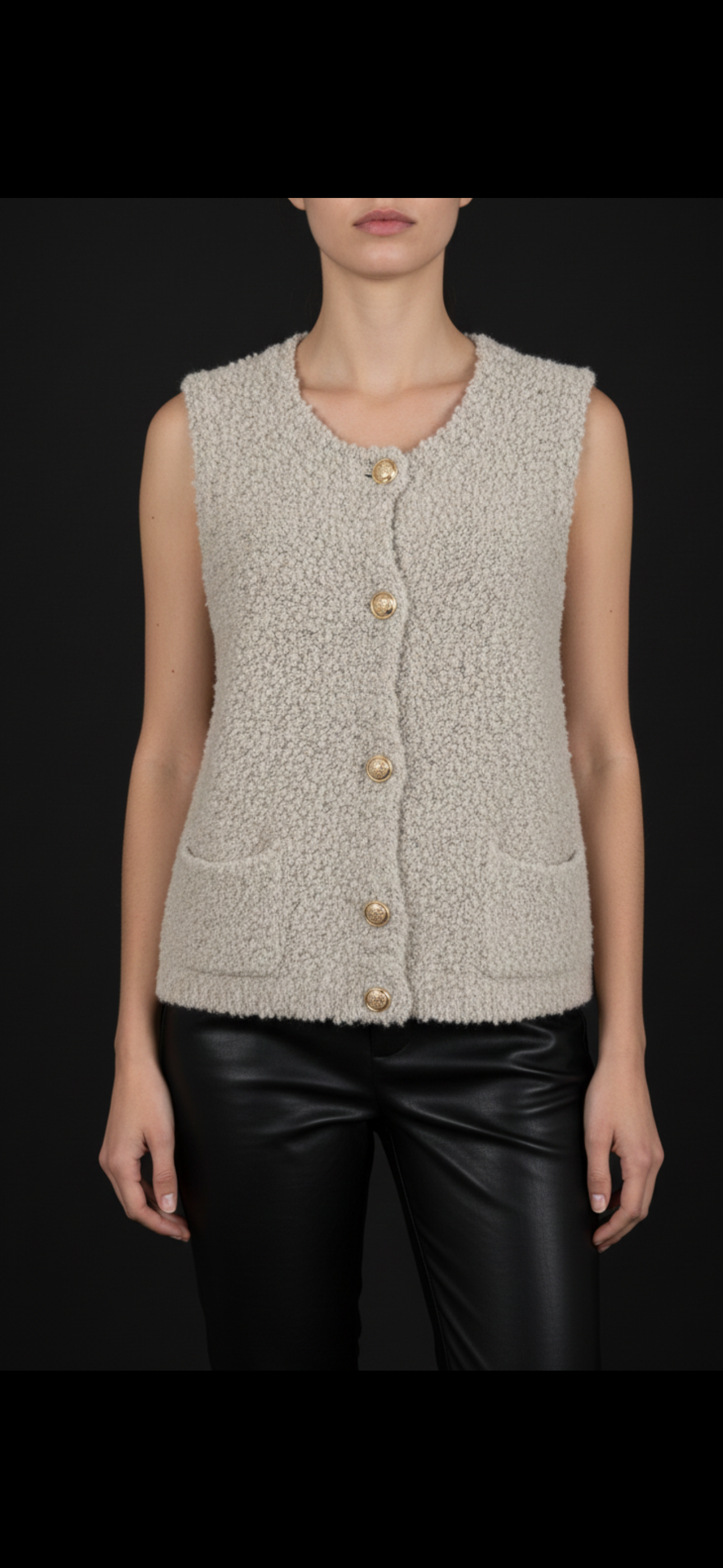 Teddy fleece vest grijs