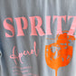 Women's T-Shirt Light Blue Spritz Aperol Print | Oversize 38–42 | Summer Shirt with Cocktail Recipe Back Print