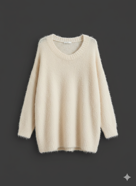 Oversize-Pullover in Braun oder Beige
