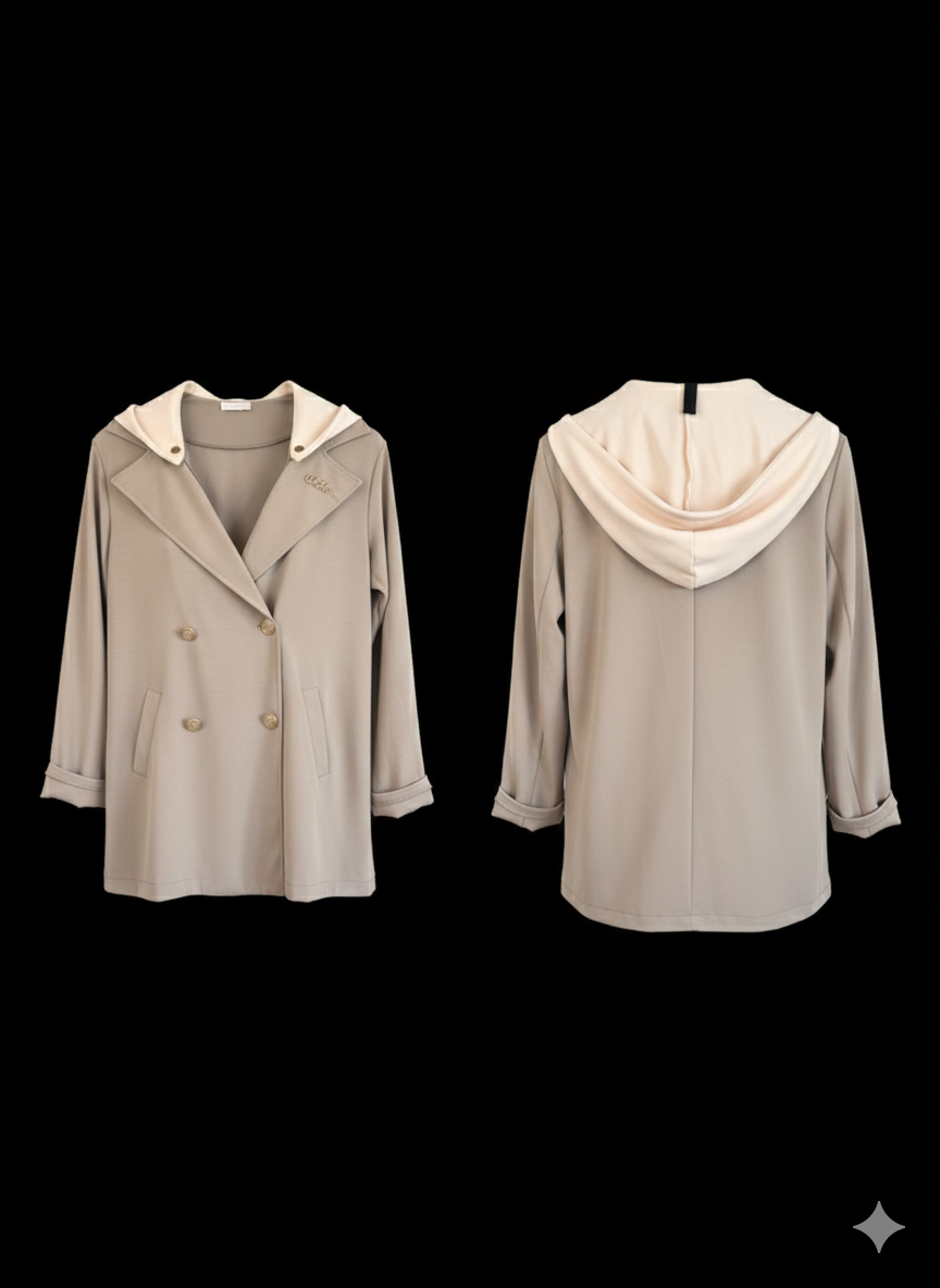 Blazer mit abnehmbarer Kapuze 2 Farben