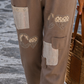 Boho Glam Jogger Taupe – Rhinestone Details & Heart Appliqués | 38–42