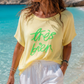 Très Bien Oversize Shirt – Vorne kürzer, hinten länger – Sommer Statement-Shirt 38–42+
