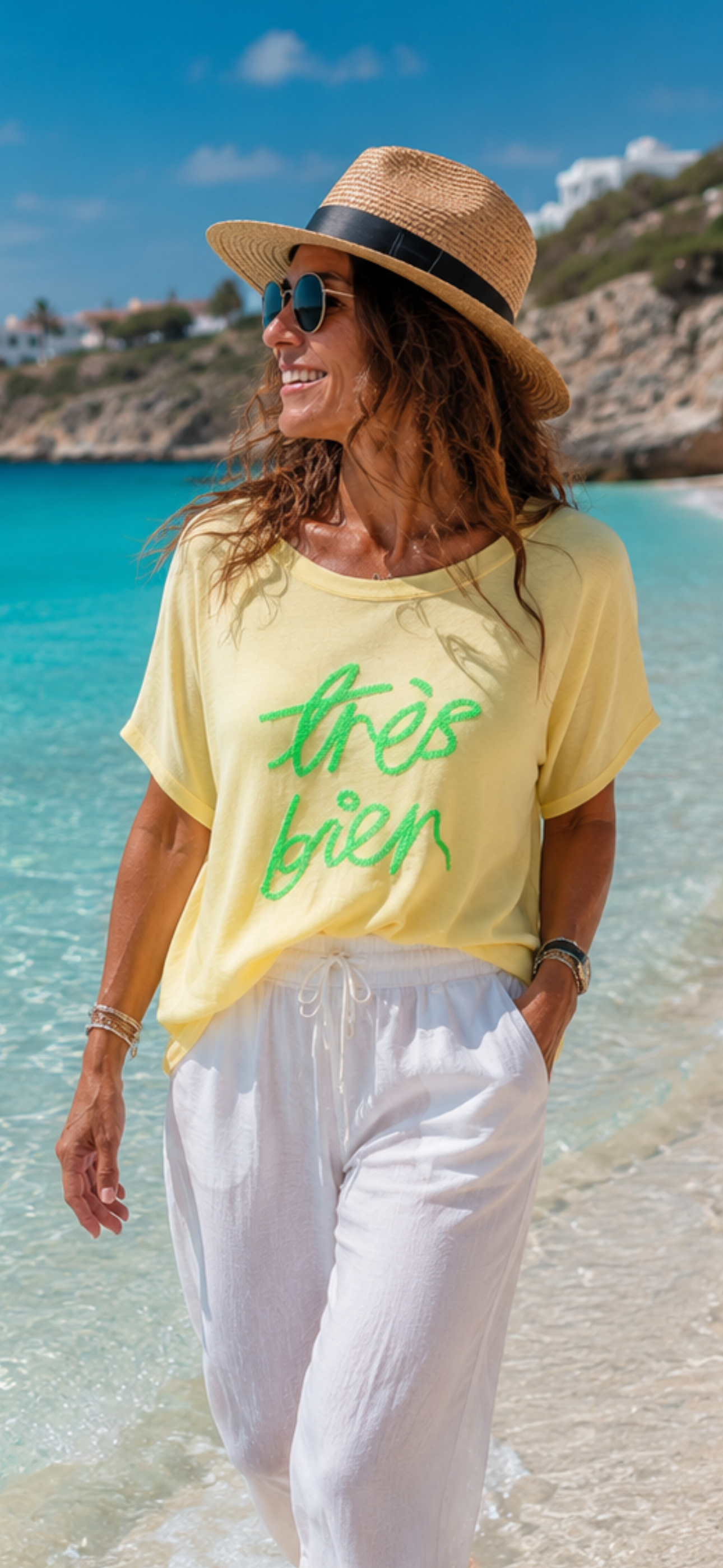 Très Bien Oversize Shirt – Vorne kürzer, hinten länger – Sommer Statement-Shirt 38–42+
