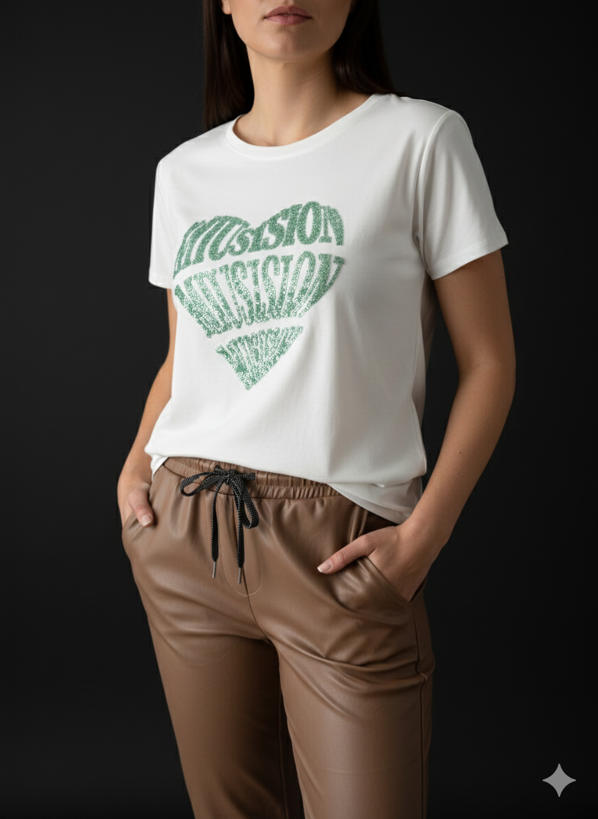 Modernes Damen T-Shirt mit Statement-Print