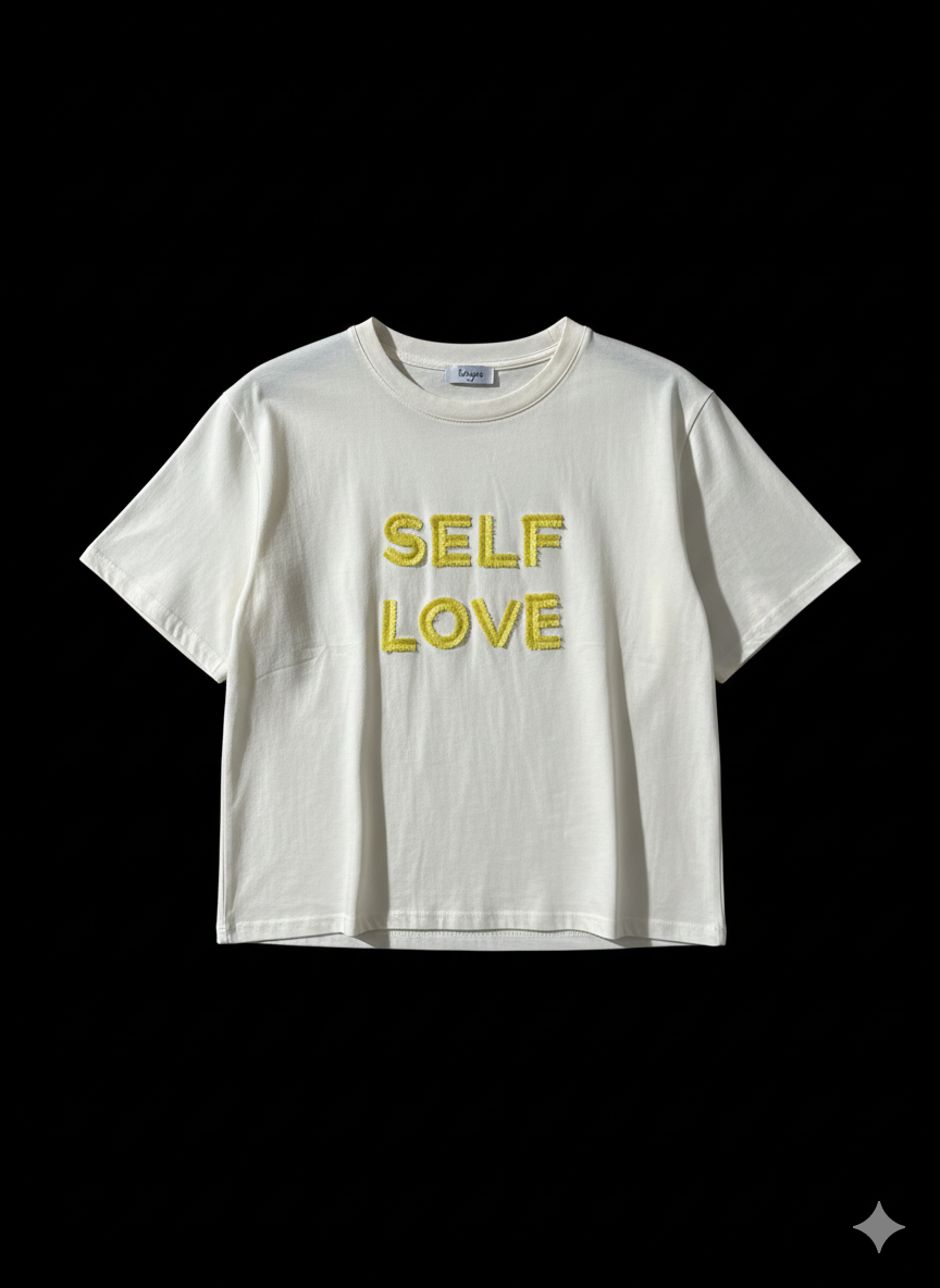 Damen T-Shirt „Self Love“ mit Statement-Print 38-42