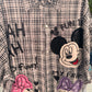 PINK Oversized Shirt Blouse Women's Mickey Statement with Sequins – 100% Cotton | 38–46