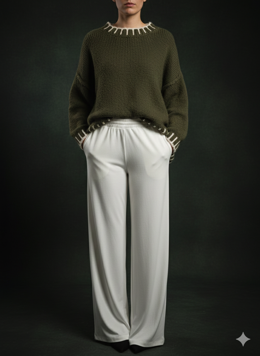 Oversized  Damen Pullover aus Mohair Mix