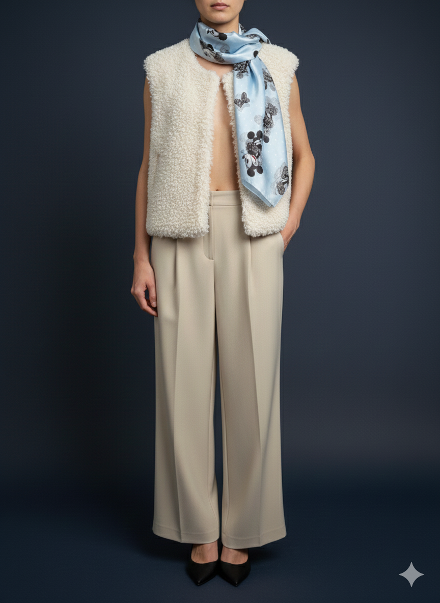 Wit teddyfleecevest van YippieHippie – Cozy & Modern